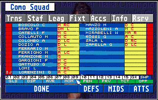 Championship Manager Italia 1995 screenshot