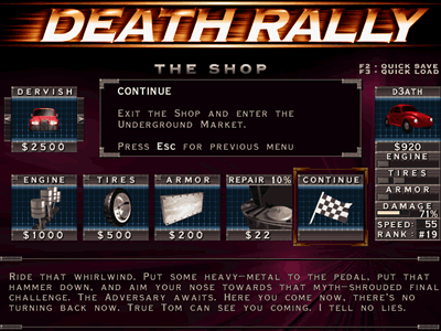 Death Rally screenshot